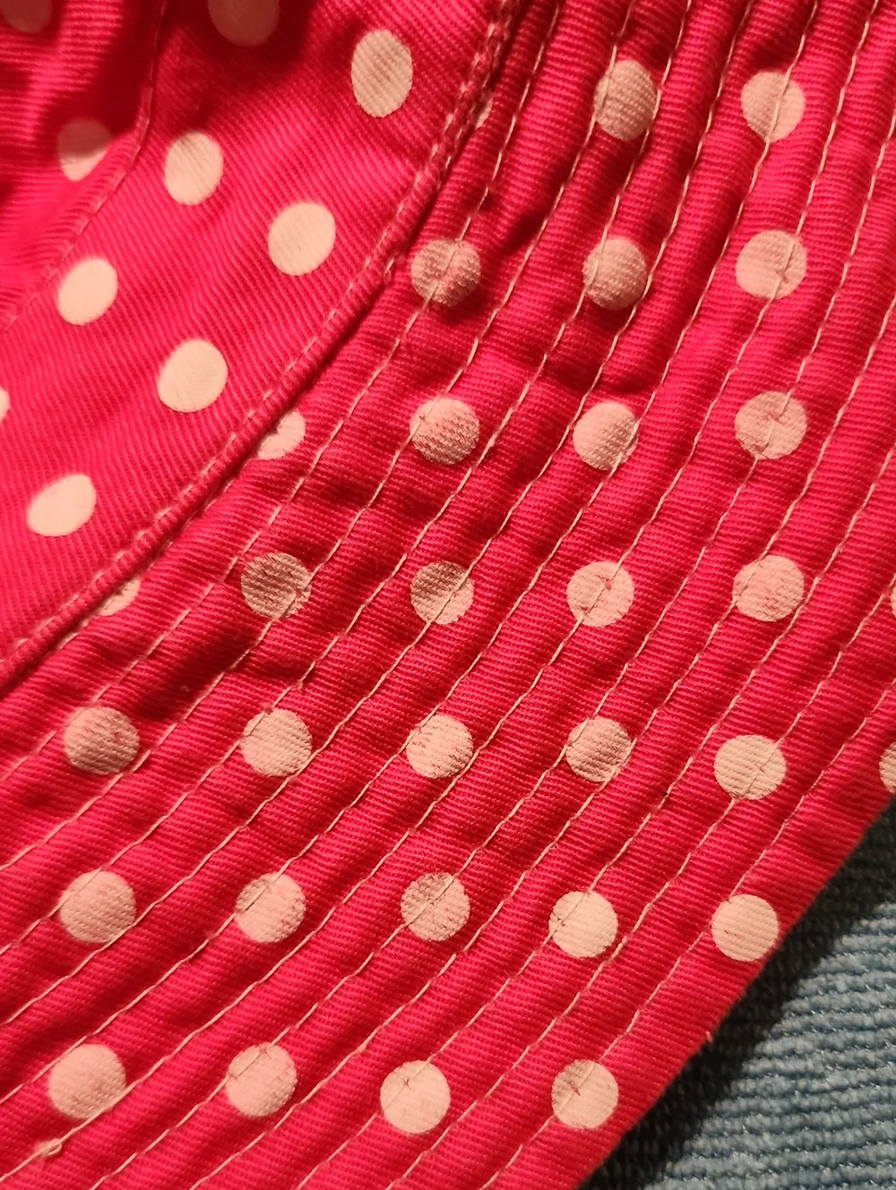 Pink Polka Dot Reversible Bucket Hat